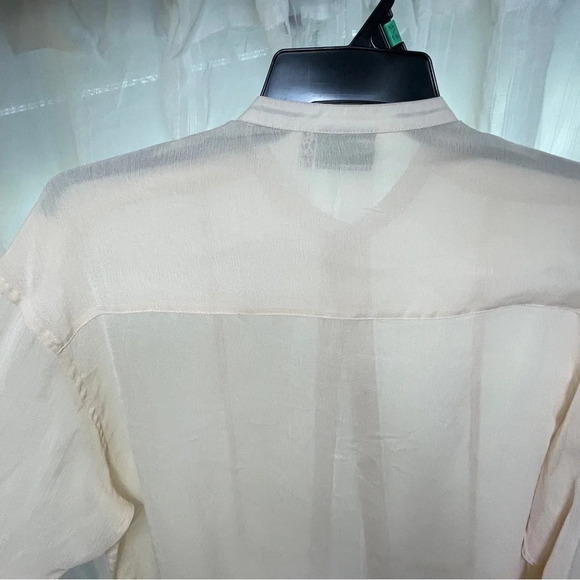 Sheer asos design light peach colored large blouse - Picture 12 of 13